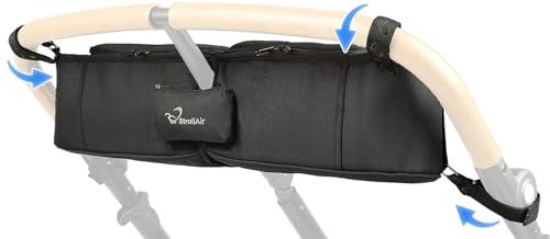 StrollAir DO722B Universal-Organizer für Kinderwagen, Schwarz