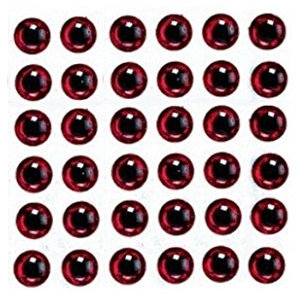 JENZI Fischaugen im 3-D-Format 6,3 mm Farbe Rot