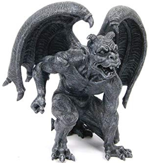 Gargoyle mit Hörnern - Figur Fantasy Deko