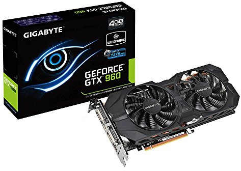 Gigabyte GeForce NVIDIA GTX 960 WF2OC Grafikkarte (PCIe, 4GB GDDR5 Speicher, DVI-D/I, HDMI, 3X DisplayPort, 1 GPU)