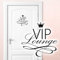 Grandora Wandtattoo VIP Lounge I schwarz (BxH) 19 x 18 cm I WC Badezimmer Toilette selbstklebend Türaufkleber Aufkleber Wandaufkleber Wandsticker W5373