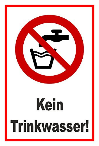 Melis-Folienwerkstatt Schild - Kein Trinkwasser - 15x10cm - 3mm Aluverbund – S00355-015-B 20 VAR