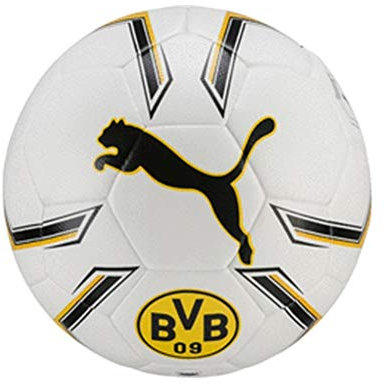 PUMA BVB Hybrid Fußball, White-Cyber Yellow, 5