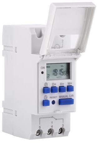 Timer Digitale Programmabile, Digital LCD Interruttore Orario Settimanale Programmazione Timer sulla Guida DIN(220V)