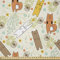 ABAKUHAUS Kindergarten Stoff als Meterware, Bär Fuchs und Hase, Microfaser Stoff für Dekoratives Basteln, 1M (230x100cm), Mehrfarbig