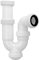 ABRISA 00000000 Sifon Curvo ExtensibleTuerca Loca 1 1/2 Ø 40 Mm, Blanco
