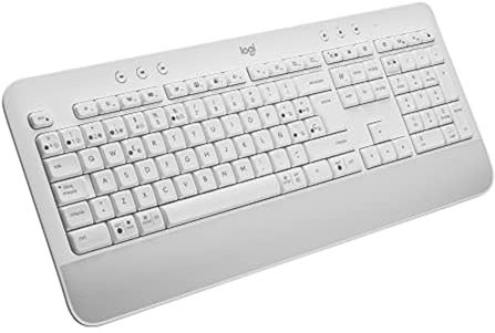 Logitech Signature K650 Wireless Keyboard with Wrist Rest, QWERTY Spanish - White