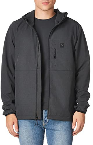 Rip Curl Elite Anti Series Hooded Wind Breaker, Water Repellent Jacket Veste, Noir, S Homme