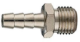 ANI AS010408 10/E Raccordo Attacco Portagomma A Resca Filettato Maschio -1/4 M-10 mm