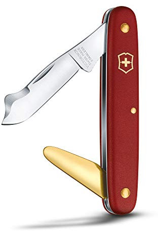 Victorinox, Coltello da innesto Combi 2, Professionale, per Vivai e Giardinieri, Svizzero, Rosso, Lama con Punta Appuntita Tip