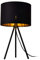 lux.pro Tischleuchte 'Metz' E14 Max. 40W Tripod Tischlampe Stoffschirm und Metallfüße Nachttischlampe Schwarz