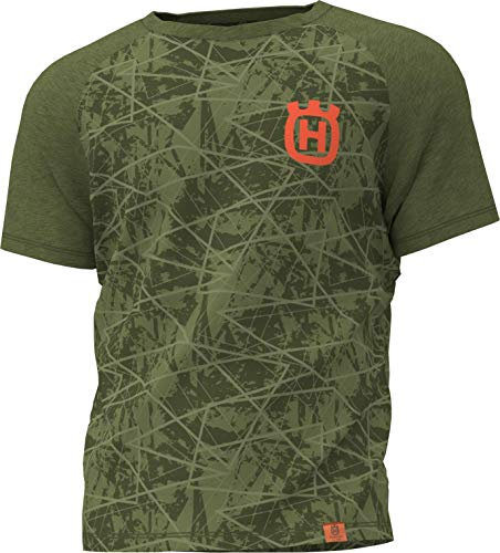 Husqvarna T-Shirt, kurzärmelig, Größe XL, Grün