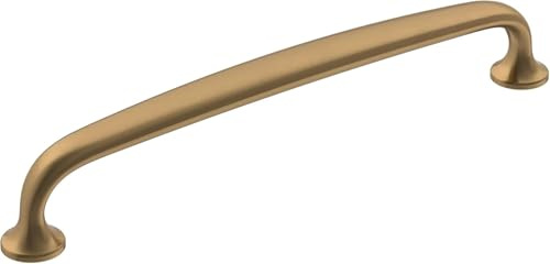 Amerock | Mango de gabinete | Bronce champán | 6-5/16 pulgadas (160 mm) de centro a centro | Renown | 1 paquete | Jaladera de cajón | Asa de gabinete | Herrajes para gabinete