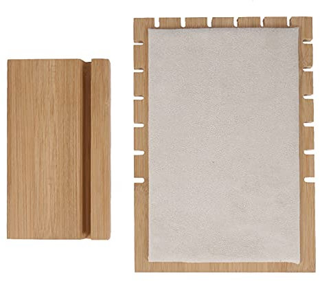 FTVOGUE Présentoir de Collier en Bois Collier Bijoux Présentoir Organisateur Support Bijoux Suspendus Porte-Bijoux avec Surface Lisse pour Chaînes Bracelets(Beige)