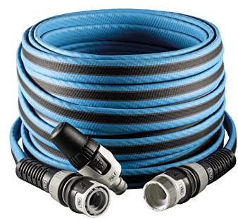 FITT FORCE 25 m, Tubo acqua per irrigazione giardino, Leggero, Resistente e compatto, Per Uso Intensivo, con Lancia, colore Blu, -43% CO2e