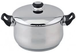 Steelex ST/9712 Heavy Gauge Stainless Steel 24cm/9.6 Casserole Dish with Lid Induction Suitable