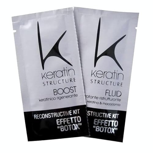 K keratin structure Terapia de queratina para cabello muy dañado, kit reconstructivo con estructura de queratina, 2 x 12 ml