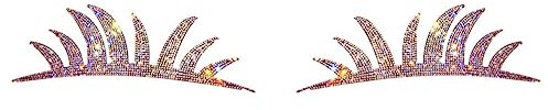 Asudaro Auto Wimpern Aufkleber, Kristall-Diamant, Glamourös, Geblümt, 24,5 Cm X 7,5 Cm, Bunt