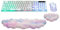 Cloud Handgelenkauflage, 2 Stück, Memory-Schaum, niedliche Wolkenhandballenauflage, Tastatur mit rutschfester Unterseite, ergonomische Cloud-Armlehne Tastatur für einfaches Tippen, Schmerzlinderung