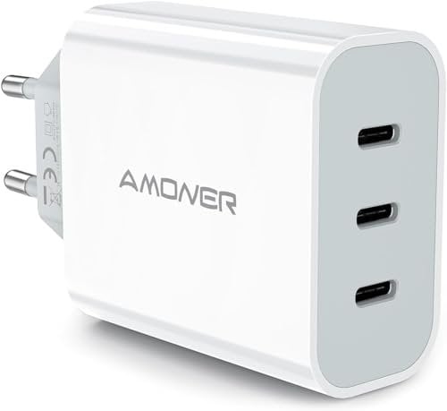 USB C Ladegerät 35W, 3-Port USB C Netzteil/Stecker/Adapter, Schnellladegerät Kompatibel iPhone 16 15 14 13 12 11,PD3.0 Samsung S23/S22, Xiaomi, Google Pixel 7/6, iPad Power Adapter