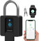 Cadenas à empreintes digitales avec clé de secours, cadenas intelligent Eseesmart avec application Bluetooth à empreintes digitales, robuste et étanche pour portails extérieurs, entrepôts, piscine