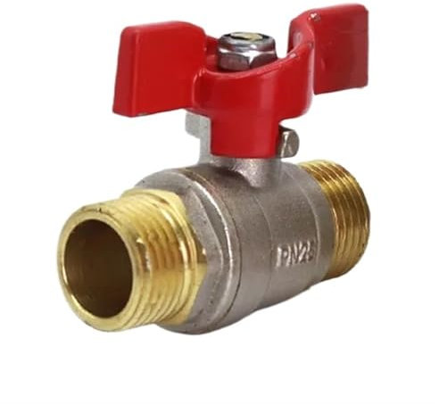 1/2 Zoll, 3/4 Zoll, 1 Zoll Messing Kupfer Kugelhahnverschraubung Ersatzkupplung Adapter Anschluss Verlängerung Gartenbewässerung langlebiges Zubehör (Farbe: B-1 Stück)
