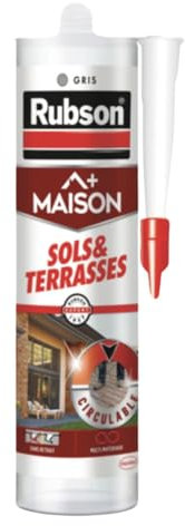 Silikon Grau für Böden und Terrassen - Kleben und Dichten - Überstreichbar - UV-beständig- Geruchslos - Ideal für Risse, Wand-Boden-Anschlussfugen - (1 x 280ml)