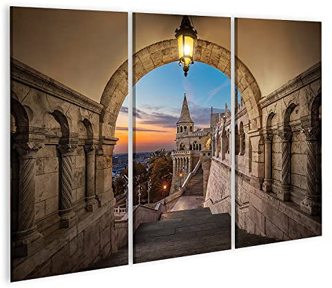 islandburner Prime Bild auf Leinwand Budapest Ungarn Ansicht Alte Fischerbastei Halaszbastya Sonnenaufgang Bilder Wandbilder Poster