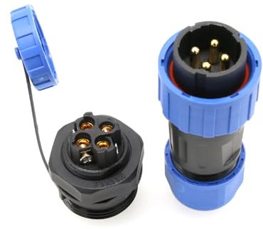 HangTon TY20 4 Pin 25A 380V Impermeable Conector eléctrico, Macho Hembra Cable Enchufe zócalo, Tornillo de cableado para el Dispositivo de energía al Aire Libre