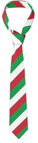 Rich&Rabbit Herren-Krawatte mit italienischer Flagge, Seidenstruktur, gewebt, formell, Business, Abschlussball, Hochzeit, Party, Schwarz, Schwarz, Einheitsgröße