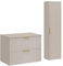 Lomadox Ensemble de meubles de salle de bain avec meuble de lavabo de 80 cm, 2 pièces, en cachemire