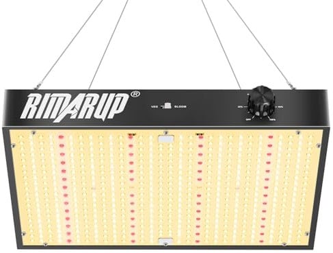 RIMARUP Lampada da coltivazione a LED da 2000 W con luce per piante a LED UV IR 0-10 V dimmerabile Design a margherita per piantine di verdure e piante da interno Agricoltura verticale