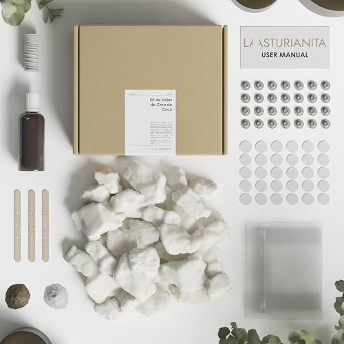 La Asturianita Kit para hacer velas (Cera de Coco)