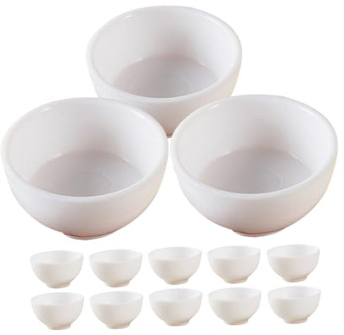 HONMEET 15pcs Mini Bowl Model Dollhouse Dessert Bowl Dollhouse Decor 1 12 Scale Bowls Miniature Kitchen Accessories Dollhouse Dishes Plates Doll Bowl Dollhouse Tableware White Plastic