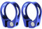 LEEQ Abrazadera Sillin Bicicleta Abrazadera de Bicicleta - 2Pcs Cierres de Sillín Abrazadera de Tija de Sillín, Abrazadera Sillin 31.8 de Aleación de Aluminio para Tija(Azul: 34,9)