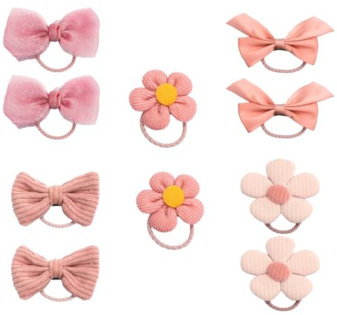 10 Stück Haarschmuck Kinder, Mädchen Haargummi, Haarschmuck Kinder Mädchen, Haargummi mit Schleife
