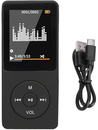 MP3 Player with Bluetooth, MP4 Portable Music Player with 1.8inch 128x160 Screen, Cordless Lossless Sound Portable Audio and Video Player, 350mAh Battery, Supports Up to 64GB
