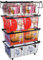 Stackable Freezer Baskets - Organizer Bins for 5 & 7 Cu.Ft Chest Freezers (4pcs, Black)