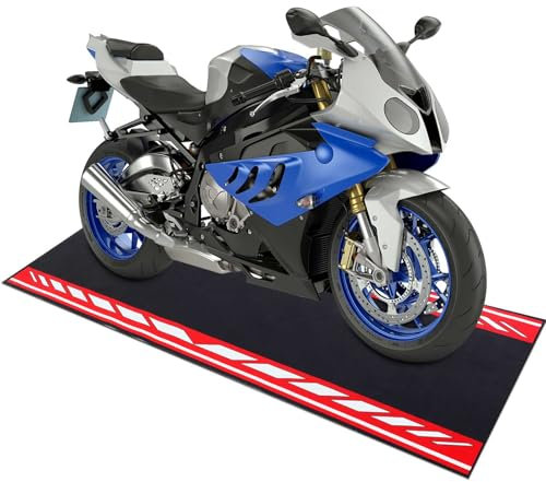 Drydiet Motorradmatte, 190 x 78 cm, waschbare Parkmatten für Garagenböden, rutschfest, ölabsorbierend, Gummi-Rückseite, schützt den Boden vor verschütteten Flüssigkeiten, Tropfen, Flecken (heller