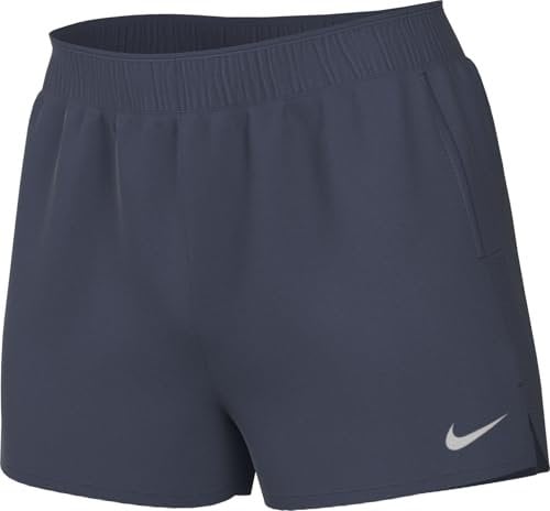 Nike Challenger DV9359-437 Dri-Fit Short de Course doublé pour Homme, Bleu foncé/argenté réfléchissant, Taille S