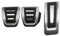 Fußstütze Bremse Für VW Für Golf 7 Für GTI MK7 Edelstahl Auto Fuß Kraftstoff Pedal Bremse Kupplung Pedale Abdeckung Pedalkappen Abdeckung(A)