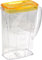 Aqua Crystal Clear Plastic Fridge Jug 2L with Coloured Lid (Yellow)