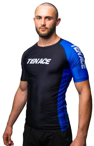 Tenace Maglia Compressione Jiu Jitsu Competizione - per allenamento MMA, BJJ, Grappling Rashguard