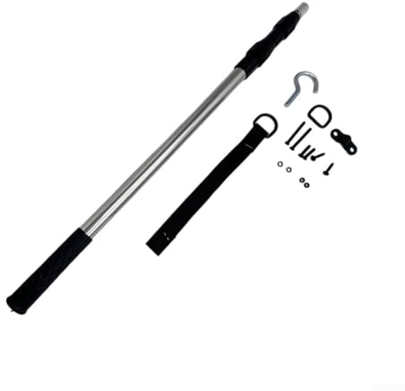 Kit con gancio e corda in alluminio per mansarda compatibile con scale a soppalco, porte del garage, porte scorrevoli per un facile accesso