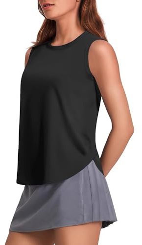 PINSPARK Canotta Sportiva da Donna Senza Maniche UPF 50+ Protezione Solare Canotte da Yoga Canottiere da Fitness Leggere Ad Asciugatura Rapida