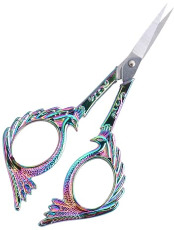 JOINPAYA Ciseaux à Sourcils en Acier Inoxydable Coloré, Structure Compacte et Légère, Coupe Barbe et Usage Quotidien à Domicile