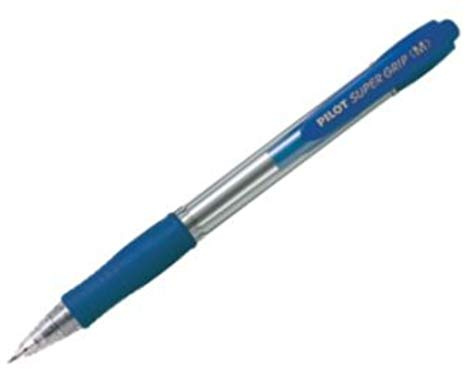 Pilot Super Grip Druck-Kugelschreiber 1,0 mm Schreibspitze 0,4 mm Strichbreite 12 Stück blau