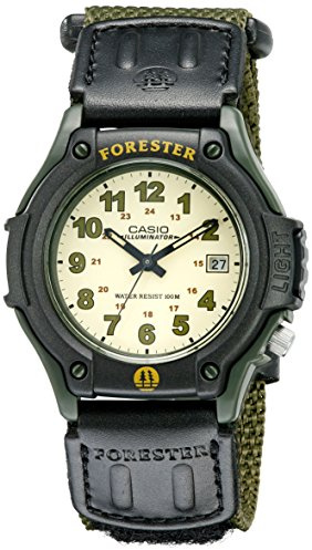 Casio FT500WC-3BVCF Men's Forester Sport Watch with Nylon Band, Green, Adult, Standard