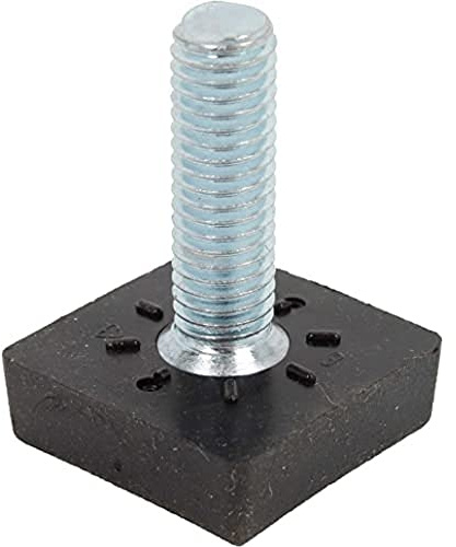Alberts 426811 Stellschraube für Gewindestopfen | für die Höhenverstellung von Vierkantrohren | Kunststoff, mit Stahlgewinde | Gewindelänge 25 mm | 4er Set