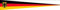 FRIP - XXL Langwimpel Deutschland mit Adler 38 x 250cm Wimpel Fahne 2te Wahl